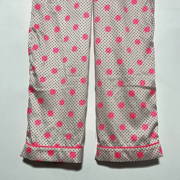 Victoria’s Secret Pink White Black Polka Dot Silky Lightweight Pajama Pants XS - Picture 3 of 8